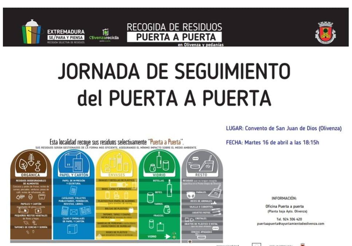 Convocada una reunión informativa sobre el sistema Puerta a Puerta
