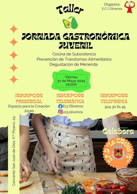 El Espacio para la Creación Joven organiza una Jornada Gastronómica Juvenil