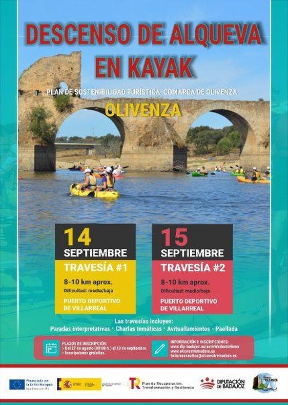 Regresa el descenso de Alqueva en Kayak con paellada incluida