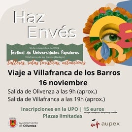 Los interesados en asistir al Festival de Universidades Populares en Villafranca de los Barros tendrán un autobús