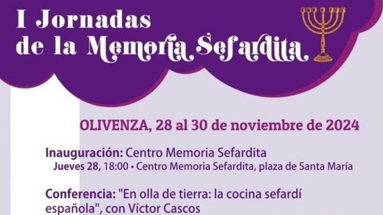 Olivenza pone en valor su riqueza cultural con la 'I Jornada de la Memoria Sefardita'