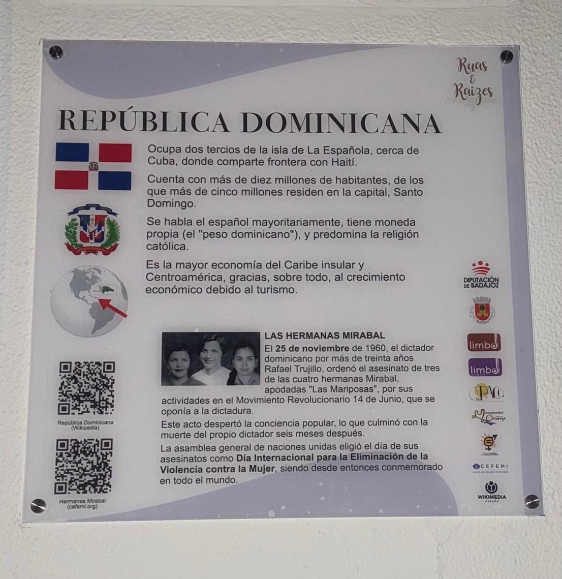 Olivenza homenajea en el 25N a las hermanas dominicanas Mirabal asesinadas en 1960