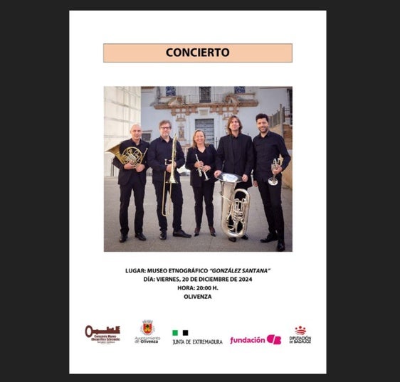 El grupo Sevilla Brass actuará en la planta baja de la Torre del Homenaje
