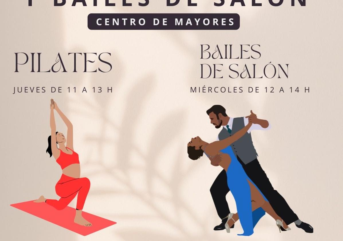 El Centro de Mayores programa clases de Pilates y de Bailes de Salón