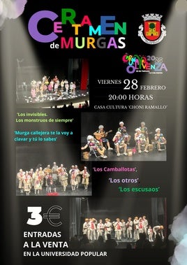 Ya se pueden adquirir las entradas para el Certamen de Murgas del Carnaval