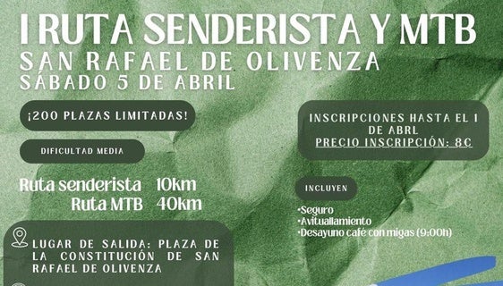 San Rafael organiza su I Ruta Senderista y de Mountain Bike