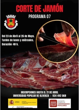 La FEUP, el Ministerio y el Ayuntamiento ofertan un curso de corte de jamón