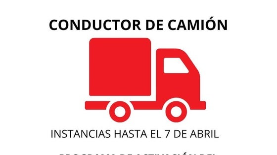 El PAEL realizará una bolsa de empleo para Conductor de Camión