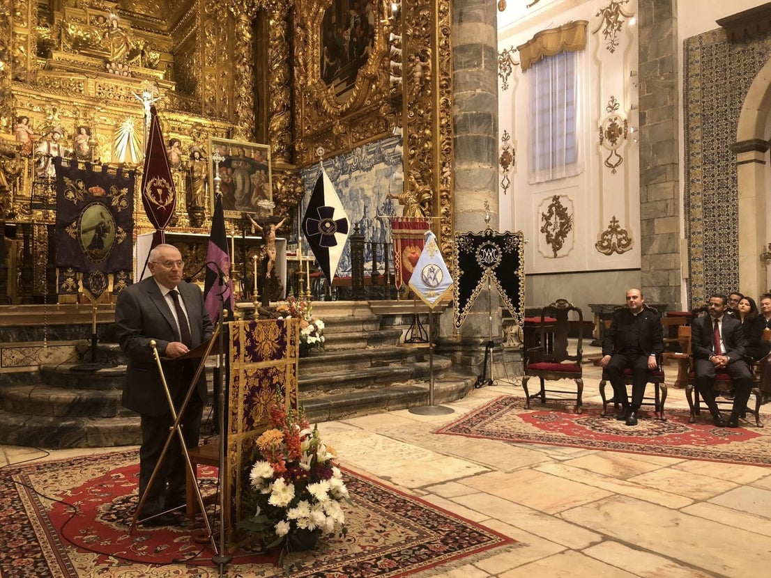 José M. Rodríguez, realizó un sentido recorrido por la historia de la Semana Santa oliventina en su pregón
