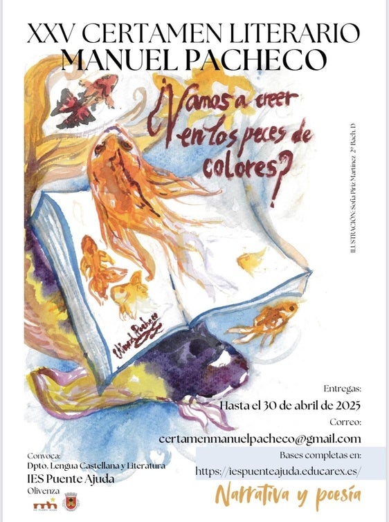El IES Puente Ajuda convoca el XXV Certamen Literario Manuel Pacheco
