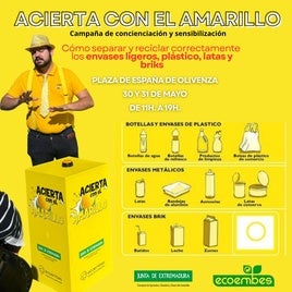 La campaña 'Acierta con el amarillo' enseñará a reciclar envases ligeros