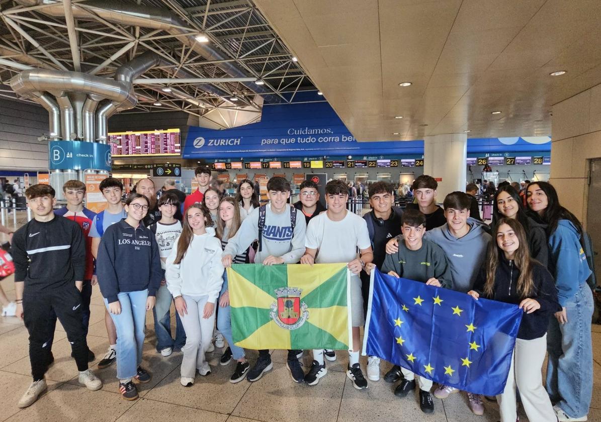 Llegada de los alumnos al aeropuerto.