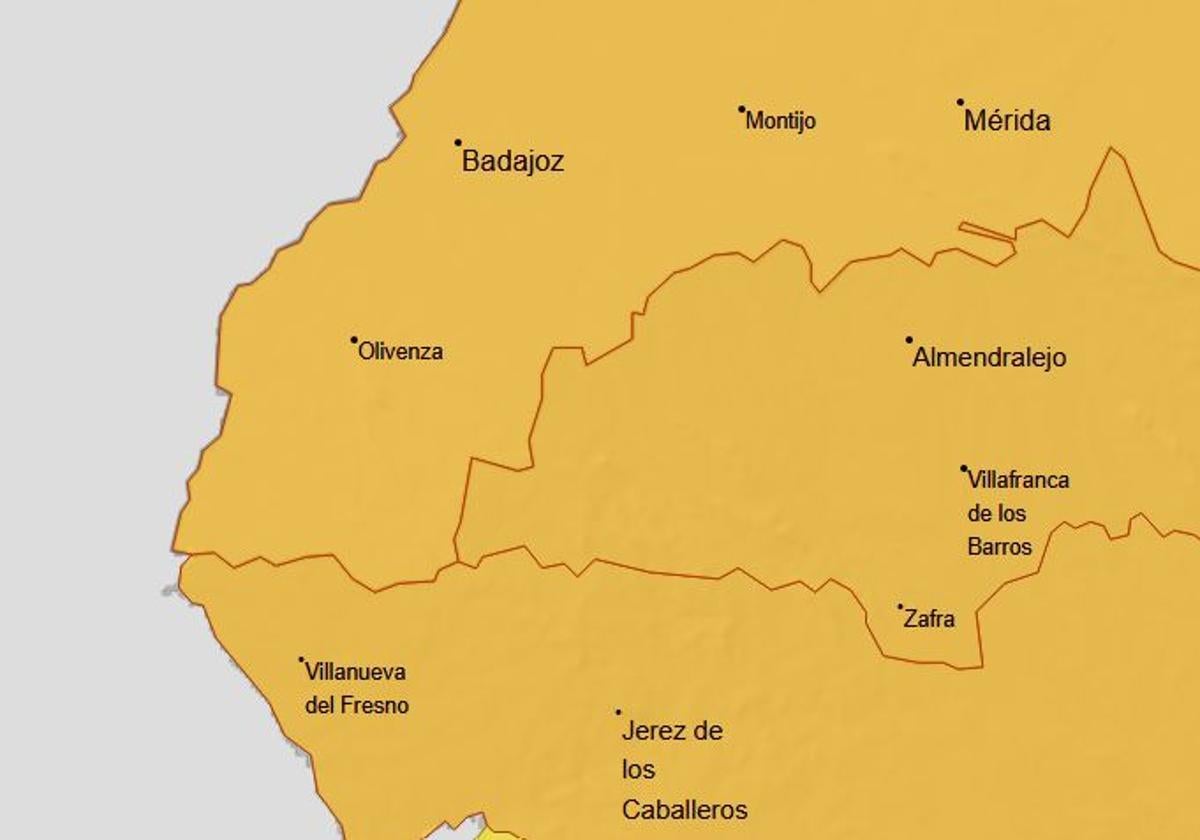 La Aemet y el 112 Extremadura amplían la alerta naranja por altas temperaturas a toda la provincia de Badajoz