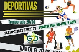 Abierto el plazo de preinscripción para las Escuelas Municipales Deportivas 2025/2026