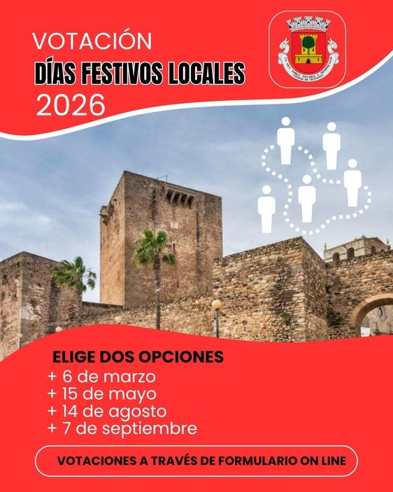 El Ayuntamiento de Olivenza abre la votación para elegir los festivos locales de 2026