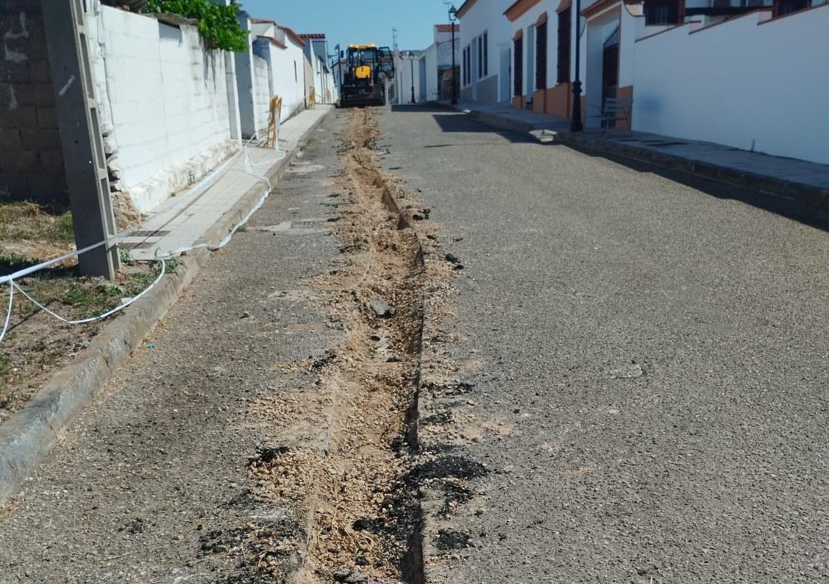 Inicio de las obras en la calle San Amaro.