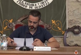 El regidor en la última sesión plenaria de julio.