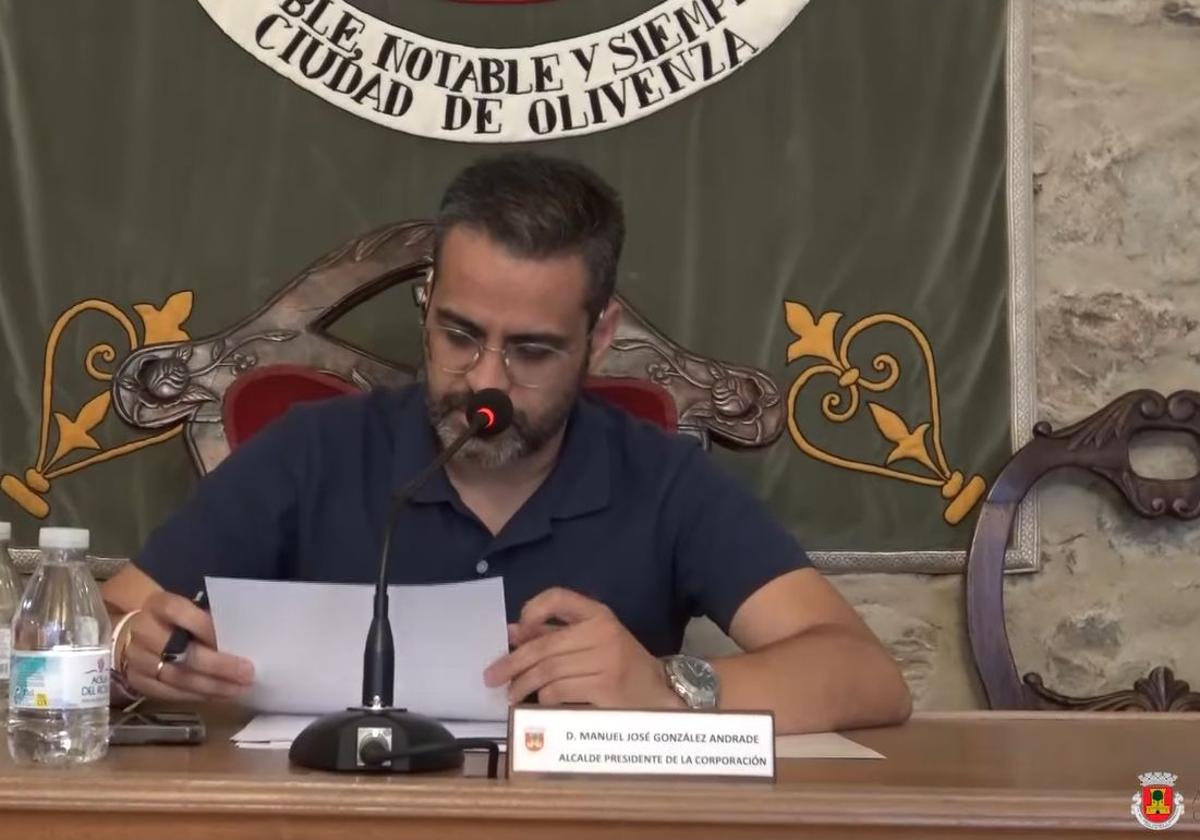 El regidor en la última sesión plenaria de julio.