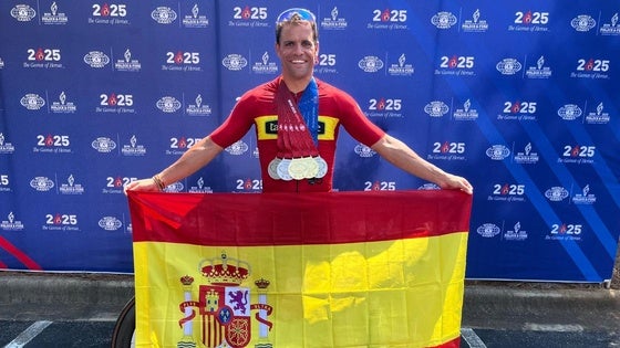 El policía local Javier Sánchez se trae cinco medallas de los Juegos Mundiales de Policías y Bomberos en EE. UU