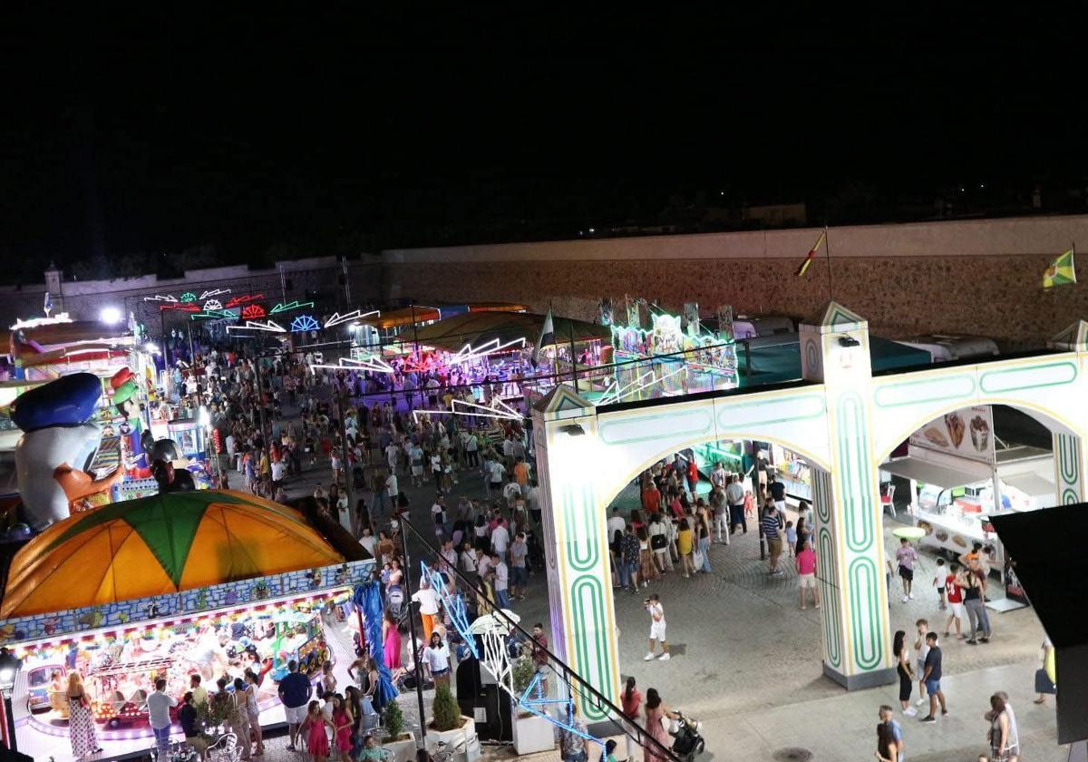 Vista aérea de la Feria de Olivenza.