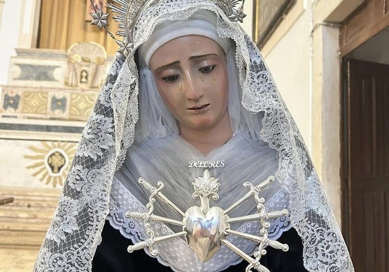 La Virgen de los Dolores luce nuevo broche para su festividad del 15 de septiembre