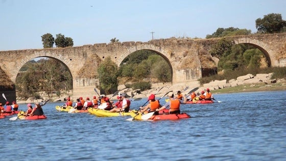 Los participantes del Descenso de Alqueva disfrutaron del recorrido en Kayak