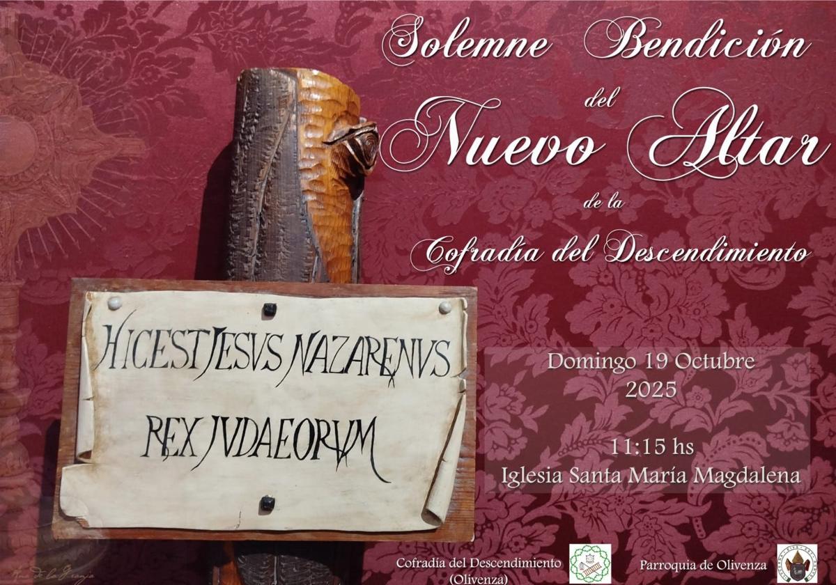 El arzobispo bendecirá el nuevo altar de la Cofradía del Descendimiento