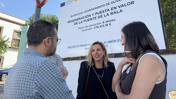La diputada Ana Belén Vals, supervisa el avance de las obras de la Fuente de la Rala