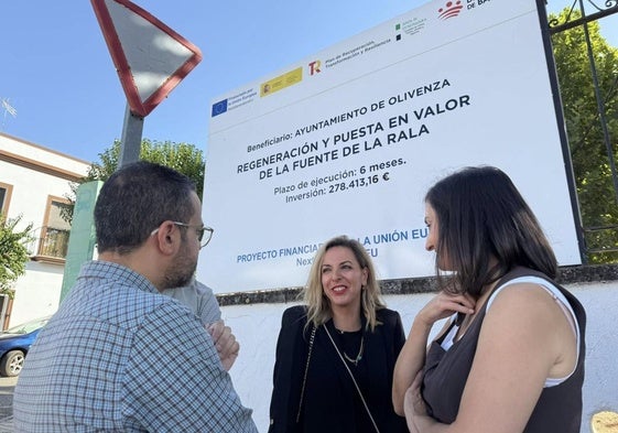 La diputada Ana Belén Vals, supervisa el avance de las obras de la Fuente de la Rala