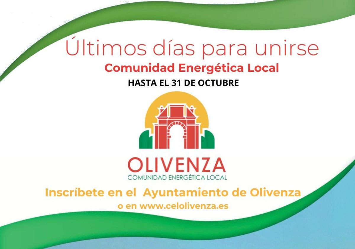 Último llamamiento para sumarse a la Comunidad Energética Local de Olivenza