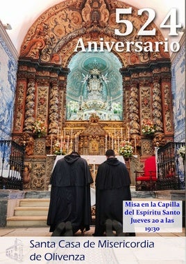 La Santa Casa de Misericordia celebrará su 524º aniversario con su tradicional misa