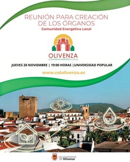 Reunión para constituir los órganos de la Comunidad Energética Local de Olivenza