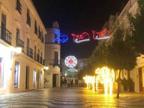 Detalle de la decoración navideña en Olivenza.