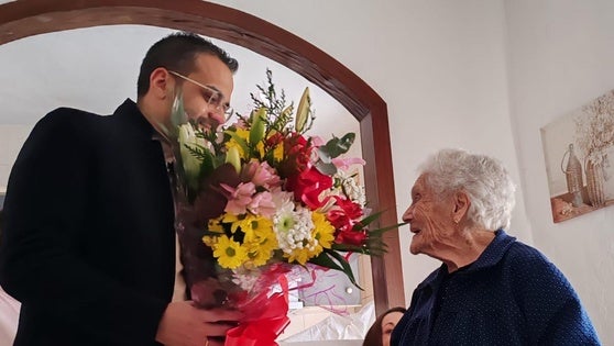 María Núñez Carvajal, primera centenaria del año en Olivenza