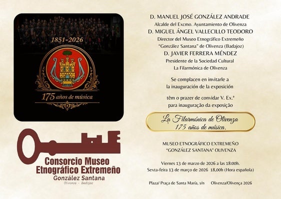 La Filarmónica de Olivenza celebra su 175 aniversario con una exposición conmemorativa