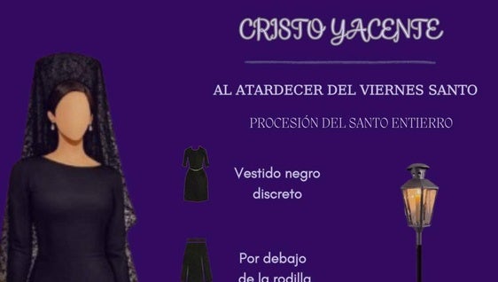 La procesión del Santo Entierro, por primera vez, será acompañada por hermanas ataviadas con mantilla