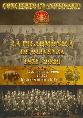 La Filarmónica de Olivenza celebra su 175 aniversario con un concierto extraordinario