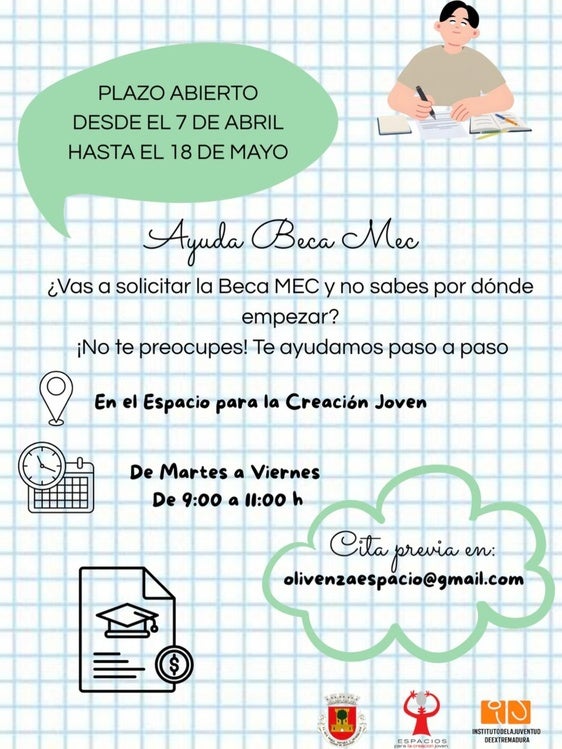 El ECJ ofrece apoyo a los estudiantes para tramitar la Beca MEC 2026-2027