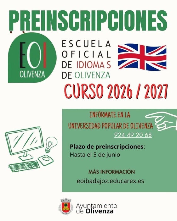 Abierto el plazo de admisión a la Escuela Oficial de Idiomas para el curso 2026-2027