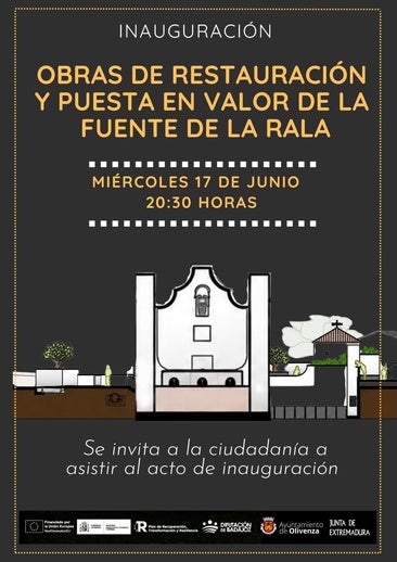 Olivenza inaugura la restauración y puesta en valor de la Fuente de la Rala