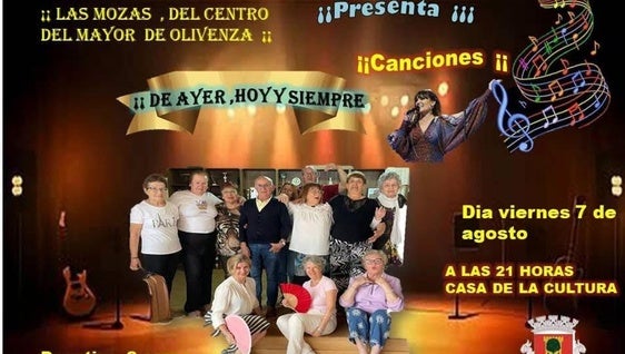 El Centro del Mayor presenta el espectáculo 'Canciones de Ayer, Hoy y Siempre'