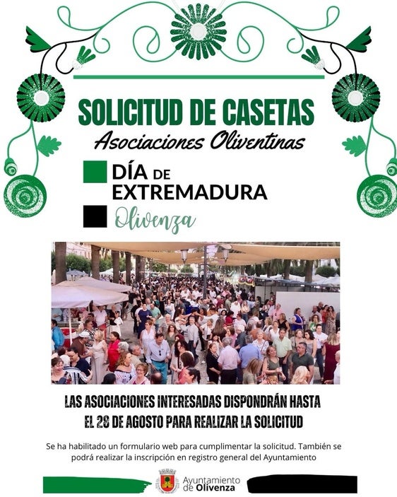 Se abre el plazo para solicitar casetas en el Paseo Grande por el Día de Extremadura