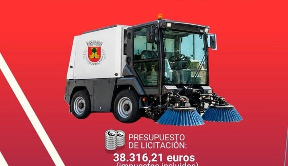 El Ayuntamiento licita la adquisición de una nueva barredora por 38.316 euros