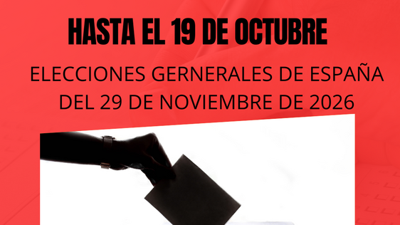 Se abre el plazo de consulta del censo electoral para las elecciones generales