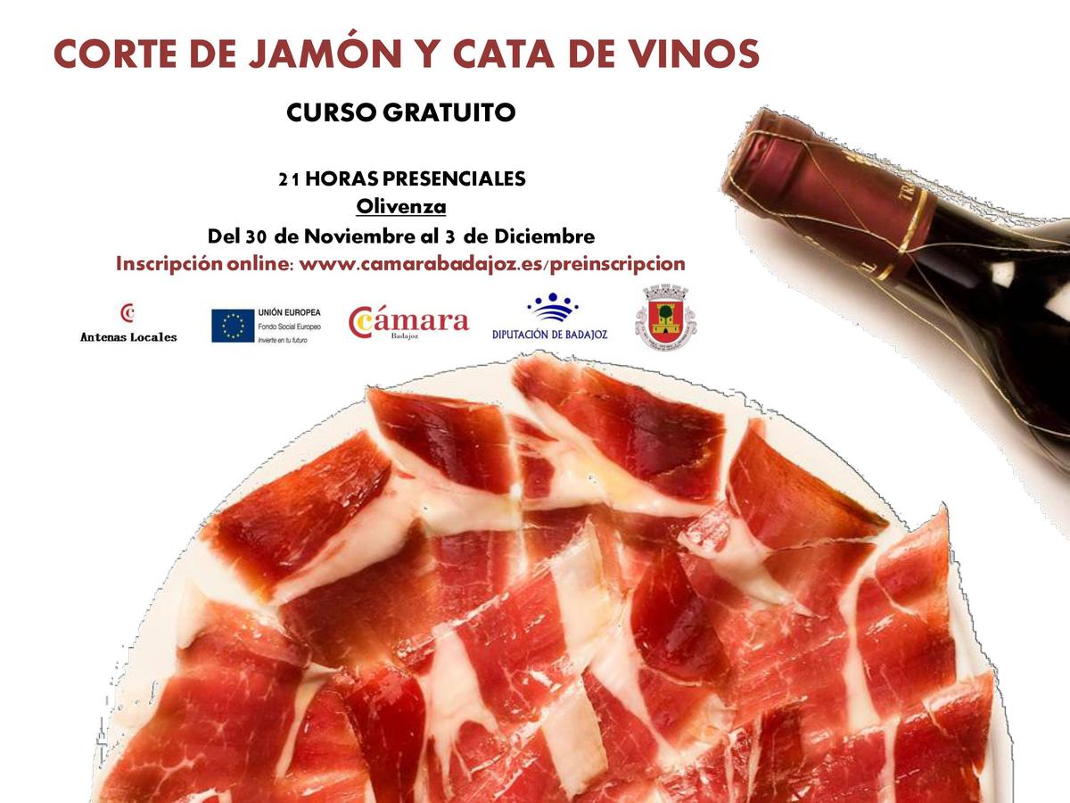 La Antena Local oferta un curso gratuito de corte de jamón y cata de vinos