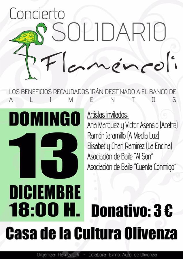 ‘Flaméncoli’ organiza un concierto solidario destinado al Banco de Alimentos
