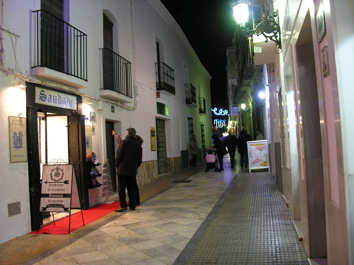 La calle Moreno Nieto durante las pasadas fiestas navideñas. 