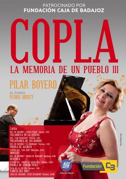 Pilar Boyero ofrecerá un concierto de copla en la Residencia Virgen de Guadalupe