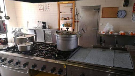 Aspecto actual de parte de las cocinas de la Residencia de Mayores 'Virgen de Guadalupe'. 