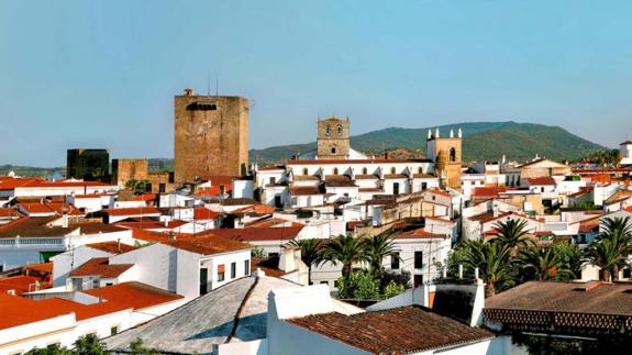 Panorámica de Olivenza y su caserío. 